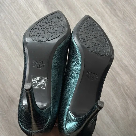 Karl Lagerfeld Paris Royale Pointed Toe pumps Sz 8.5 - Picture 9 of 11